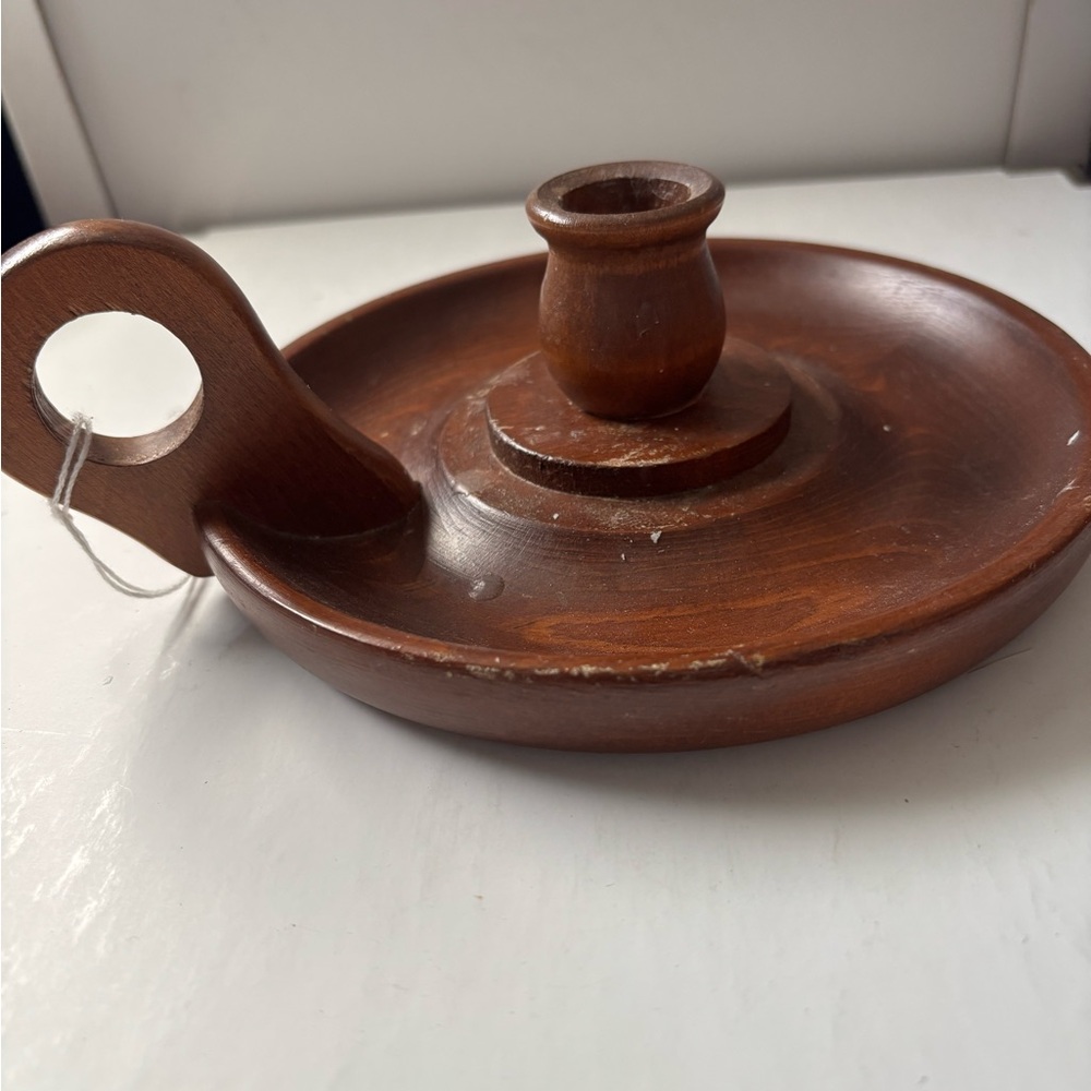 Vintage Wooden Candle Holder